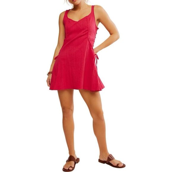 Free People Forever Fancy Minidress Color: Love Potion- Pink Size XS - Picture 1 of 8
